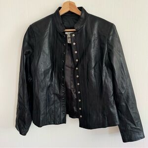 Vakko Sport black genuine leather jacket